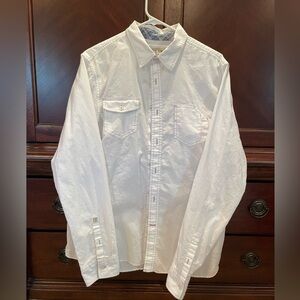 Men's Guess white button down size large.